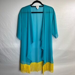 LuLaRoe Teal Sheer Kimono